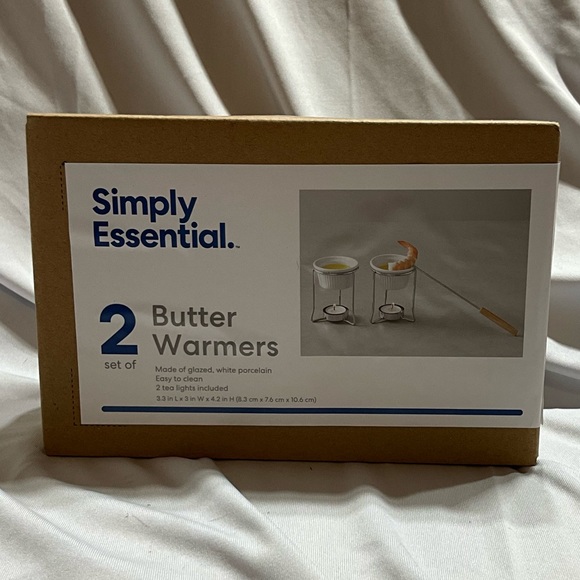 New in Box Simply Essential Butter Warmers Tea Light included as well as Papers - Picture 2 of 6